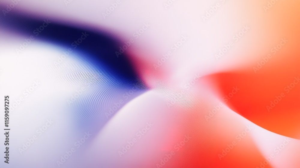 Poster soft swirls of red and blue create calming visual experience wit