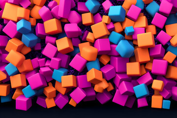 Vibrant 3D Cube Abstract Background