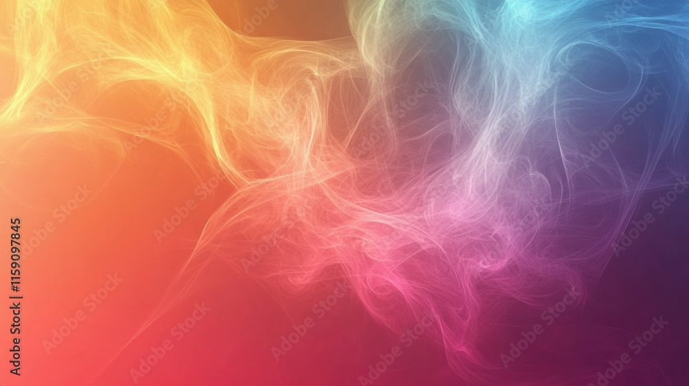 Leinwandbilder Dynamic abstract fractal patterns with vibrant colors and ample copy space for text. Generative AI