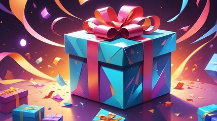 gift box with ribbon