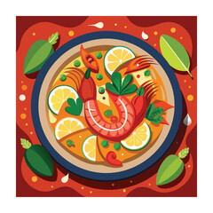 A Delicious Mexican Food Vector Illustration