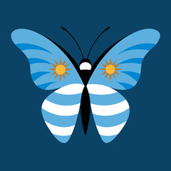 butterfly on a blue background