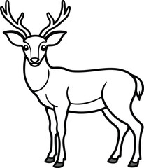 Fototapeta premium Deer line art vector