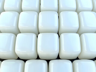 Fototapeta premium White Cube 3D Abstract Background