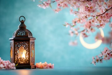 Elegant Lantern with Cherry Blossom Decoration