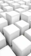 Fototapeta premium White Cube 3D Illustration