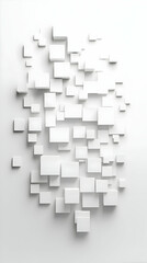 Obraz premium White 3D Cube Abstract Background