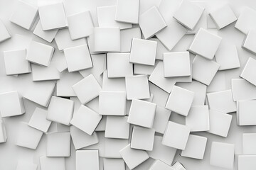 Fototapeta premium White Cube 3D Abstract Background