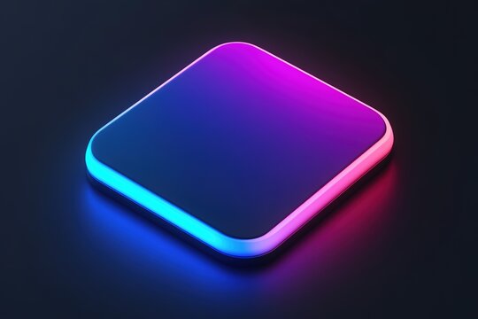 Sleek toggle switch illuminated with vibrant colors creates mode