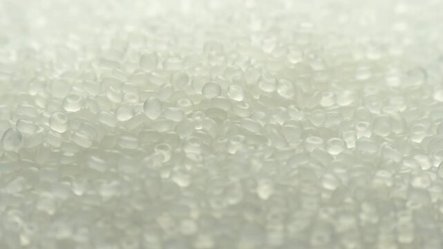 Polypropylene granule close-up background texture