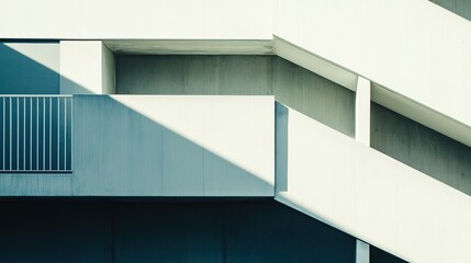 Obraz premium Minimalist architecture showcases geometric shapes and striking