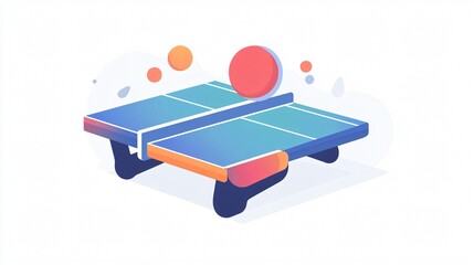 Professional Ping Pong Icon Vector for Sports Business Marketing Materials