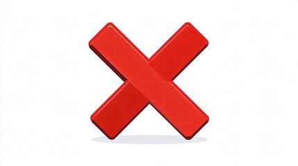 Obraz premium Red X Mark Close Icon Vector for Incorrect Cancellation Concepts