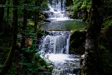 Hiking Rottach Waterfalls Bavaria Germany