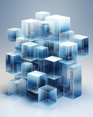 Fototapeta premium Illustration of isometric cube.