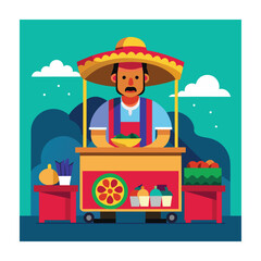 A Delicious Mexican Food Vector Illustration