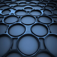 Abstract 3D Dark Blue Circular Background