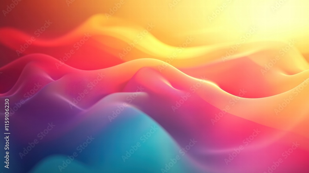 Aufkleber abstract explosion of vibrant colors creating a dynamic visual experience with ample space for text 
