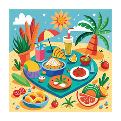 A Delicious Mexican Food Vector Illustration