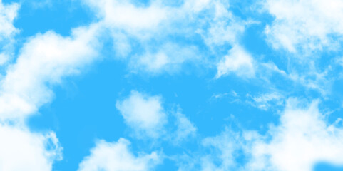 Gradient light white sky background with fluffy clouds .Nature landscape in environment day horizon skyline view .cloudy in sunshine calm bright winter air background.