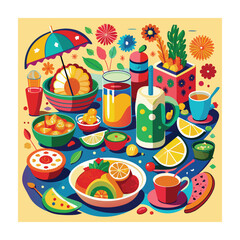 A Delicious Mexican Food Vector Illustration