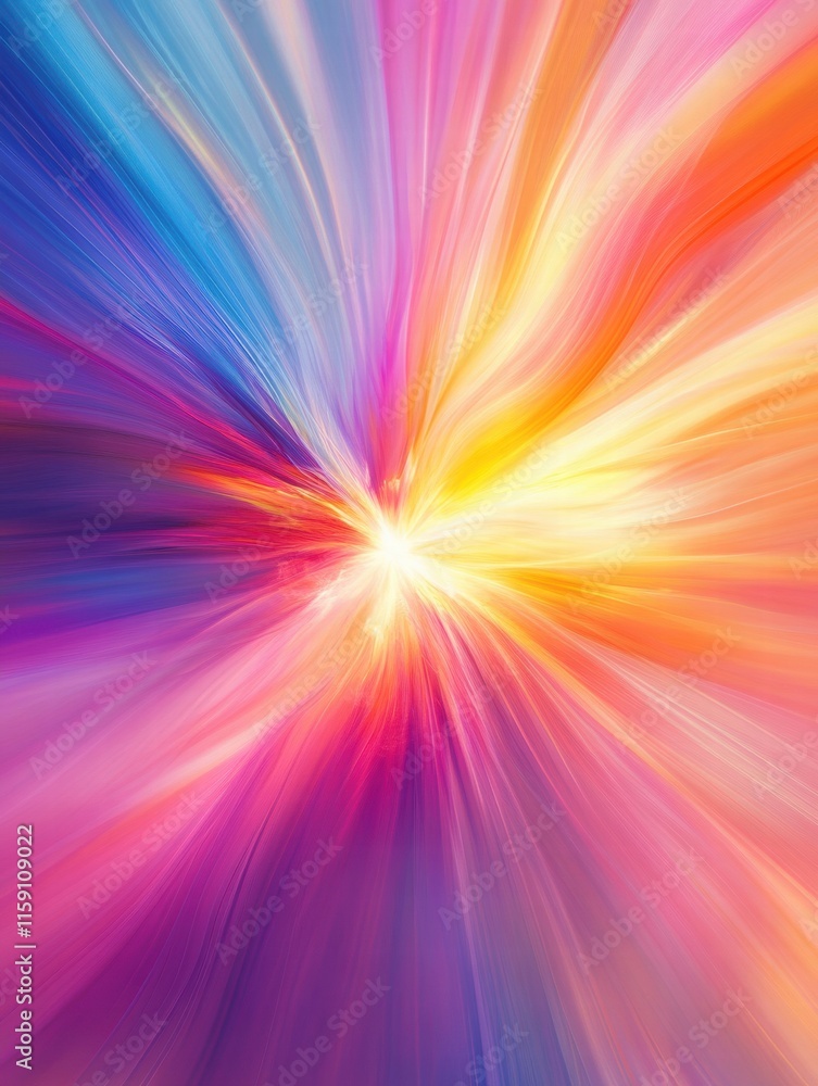 Leinwandbilder Vibrant explosion of colors creating a dynamic visual effect with ample copy space for text placement. Generative AI