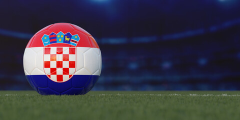 Croatia Flag Design on a Football
