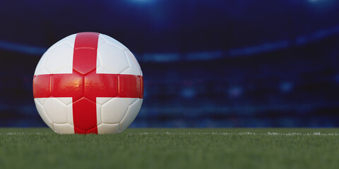 Naklejka premium England Flag Design on a Football