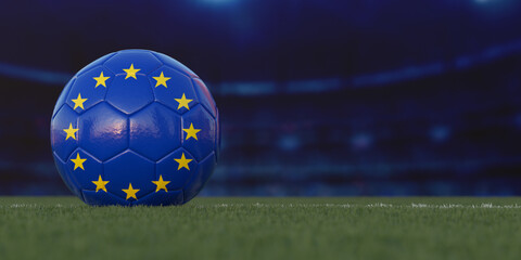 EU Flag Design on a Football
