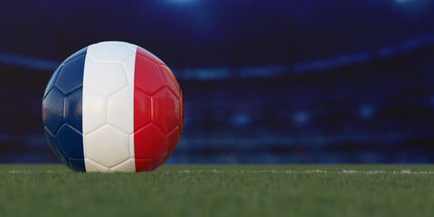 France Flag Design on a Football