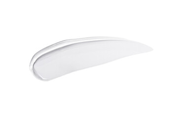 A sample of a transparent cosmetic gel or cream. Isolated on a white background