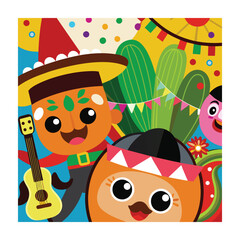 A Delicious Mexican Food Vector Illustration