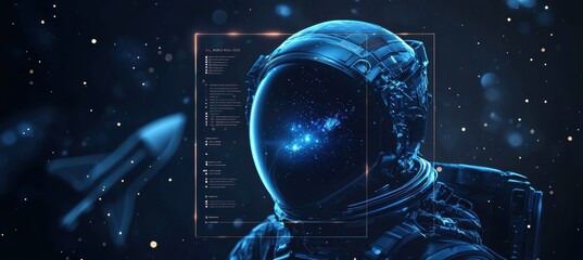 Futuristic Aerospace Email Signature Design with Dark, Glowing Space Elements