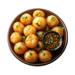 Crispy fried potato balls png isolated on transparent background