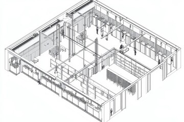 Detailed Overhead View of Welding Layout Planner Sketch