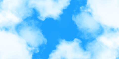 Gradient light white sky background with fluffy clouds .Nature landscape in environment day horizon skyline view .cloudy in sunshine calm bright winter air background.