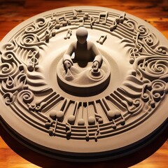 2 Sand Art Serenade Sand on a vibrating plate forms patterns wit