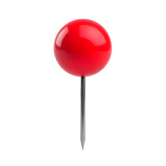 red pin isolated on transparent background 