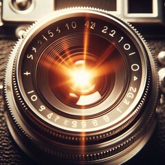 3 A Vintage Camera Aperture Focuses on light vision or the art o