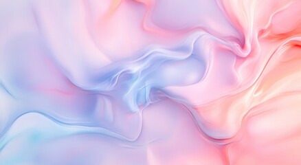 Fototapeta premium Soft Pastel Colorful Abstract Background with Gentle Waves and Flowing Textures in Shades of Pink and Blue Perfect for Modern Design Projects and Creative Applications