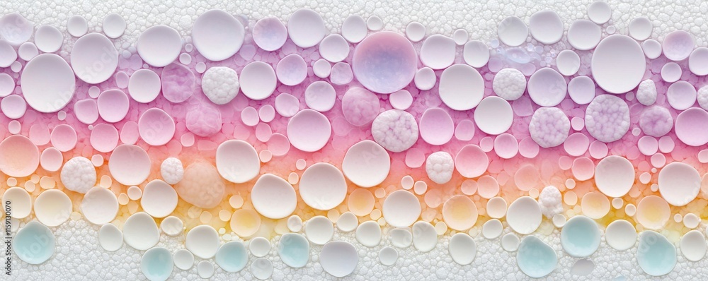 Poster a colorful gradient background featuring droplets of water, creating a serene and refreshing visual 