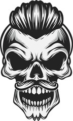 Masculine skull with gentle style