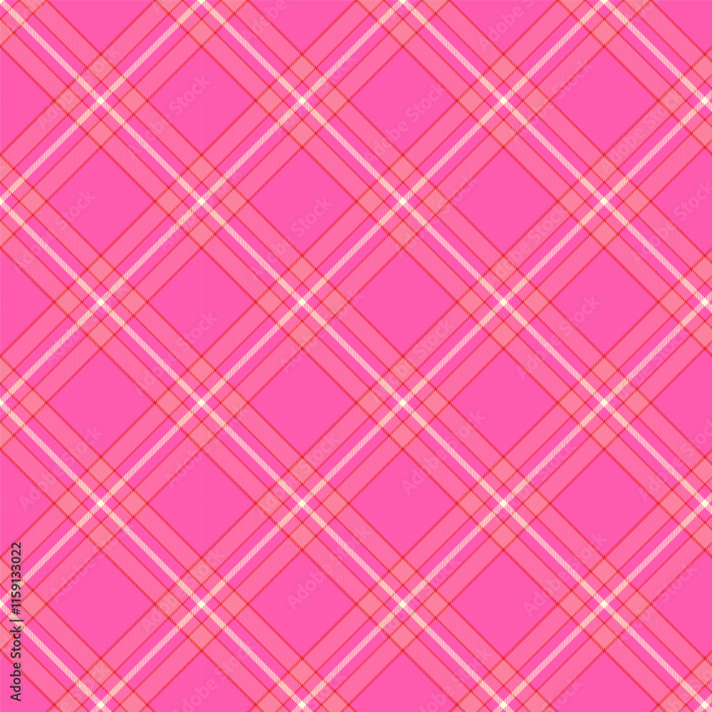 Wall mural plaid pattern with twill weave in pink.tartan check seamless pattern.vector illustration geometric b
