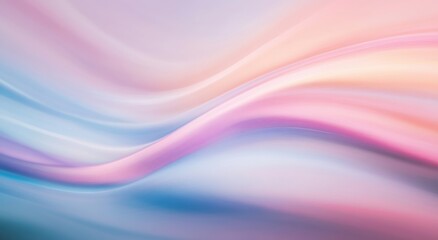 Fototapeta premium Subtle Abstract Waves of Soft Pastel Colors Flowing Together on a Dreamy Gradient Background for Creative Design Projects and Artistic Presentations