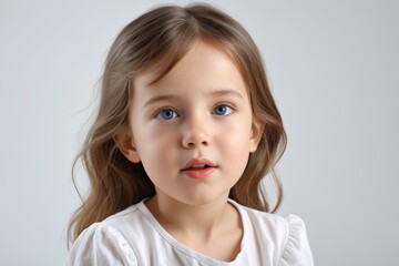 there is a little girl with a toothbrush in her hand