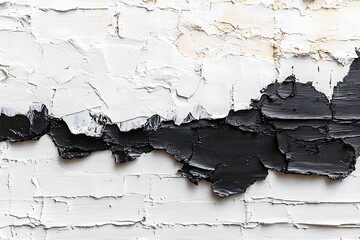 Abstract Black and White Impasto Painting Texture