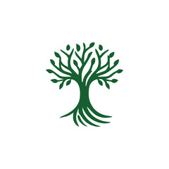 Minimalist tree logo