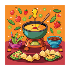 A Delicious Mexican Food Vector Illustration