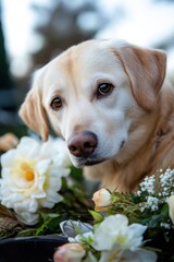 Heartfelt tribute corner filled with flowers honoring beloved pets and their cherished memories