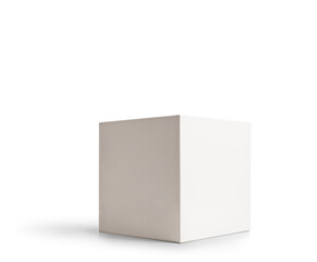 Studio shot of a 3D white cube